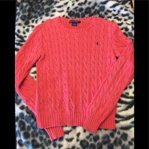 Ralph Lauren bright coral color sweater